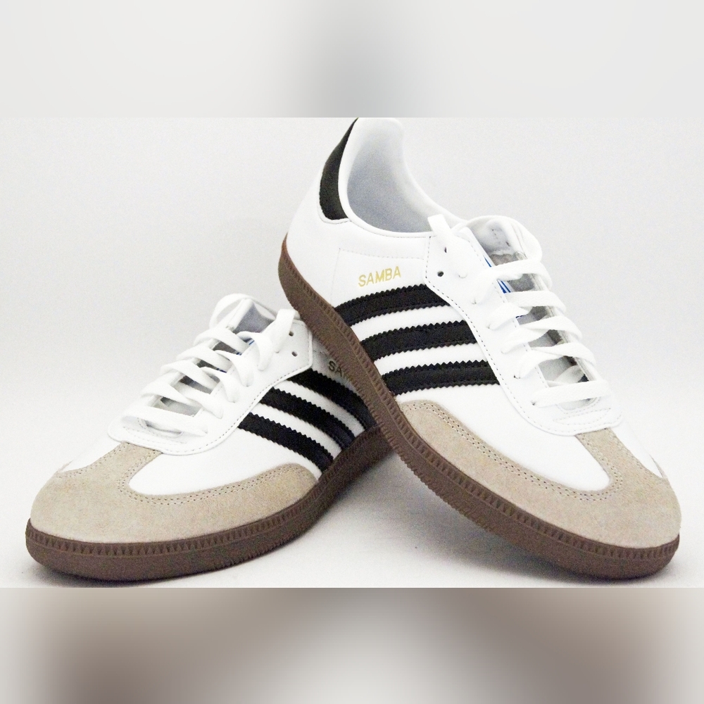 Black, White, Dark Brown Adidas Samba Soccer Shoe